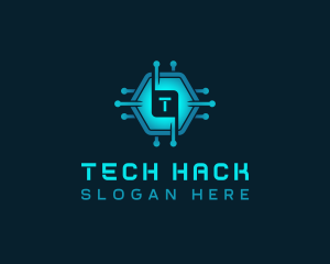 Hexagon Cyber Tech AI logo design