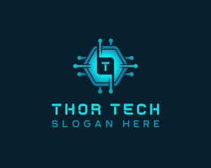 Hexagon Cyber Tech AI logo design