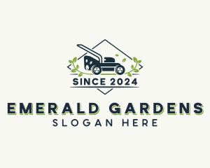 Grass Yard Mower logo design