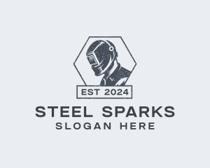 Welder - Industrial Welder Metalwork logo design