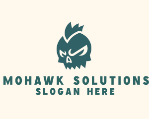 Mohawk - Mohawk Punk Skull logo design