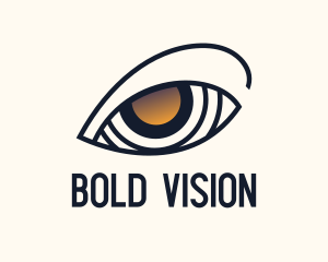 Gold Eye Lens Accuracy logo design