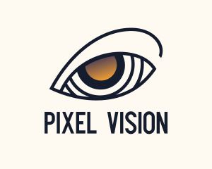 Gold Eye Lens Accuracy logo design