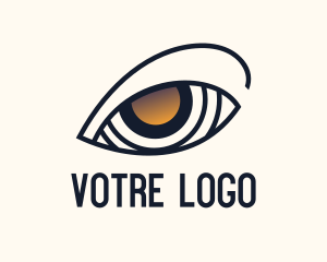 Focus - Gold Eye Lens Accuracy logo design