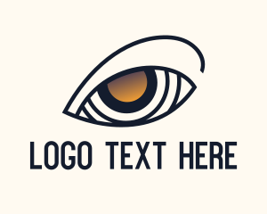 Orange Eye - Gold Eye Lens Accuracy logo design