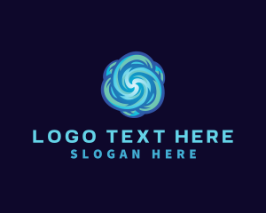 Warm - Water Vortex Cooling HVAC logo design