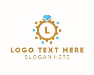 Wheel - Diamond Jewelry Ring logo design