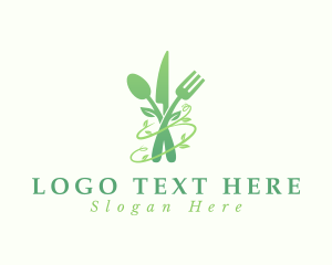 Eatery - Natural Food Cutlery logo design