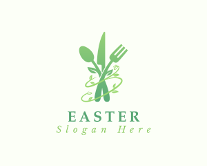 Eat - Natural Food Cutlery logo design