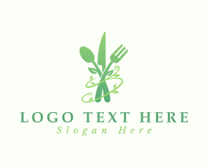 Restaurant - Natural Food Cutlery logo design