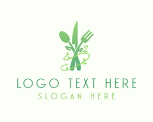 Nature - Natural Food Cutlery logo design