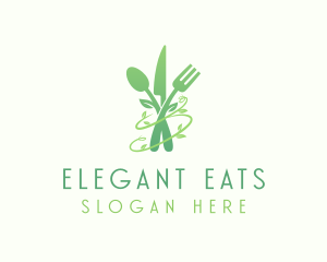 Natural Food Cutlery logo design