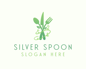 Natural Food Cutlery logo design