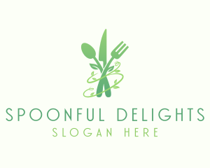 Natural Food Cutlery logo design