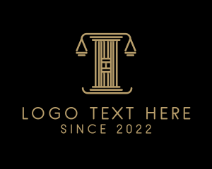 Adjucator - Colum Law Scale logo design