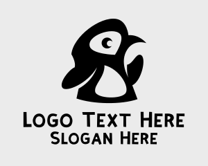 North Pole - Baby Penguin Bird logo design