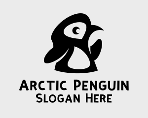 Baby Penguin Bird logo design