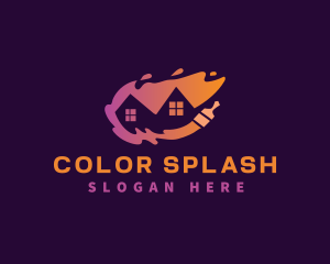 Renovation House Paint  logo design