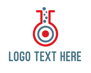 Lab - Target Test Tube logo design