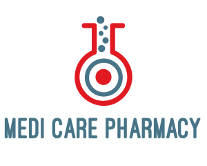 Pharmacist - Target Test Tube logo design