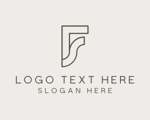 Letter F - Builder Interior Designer logo design