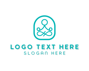 Person - Yoga Exercise Therapy logo design
