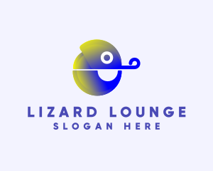 Lizard - Gradient Chameleon Reptile logo design