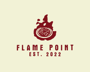 Flaming Hot Pizza logo design