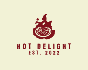 Flaming Hot Pizza logo design