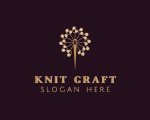 Knit - Stitching Needle Tailoring logo design