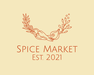 Pepper Onion Spices  logo design