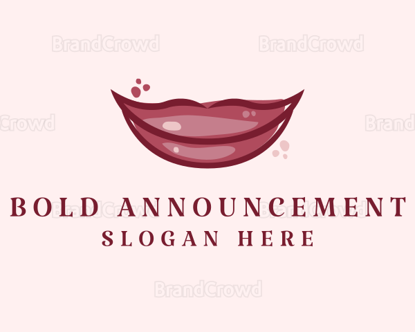 Maroon Lip Gloss Logo