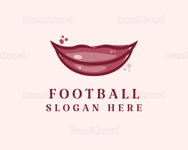 Maroon Lip Gloss Logo