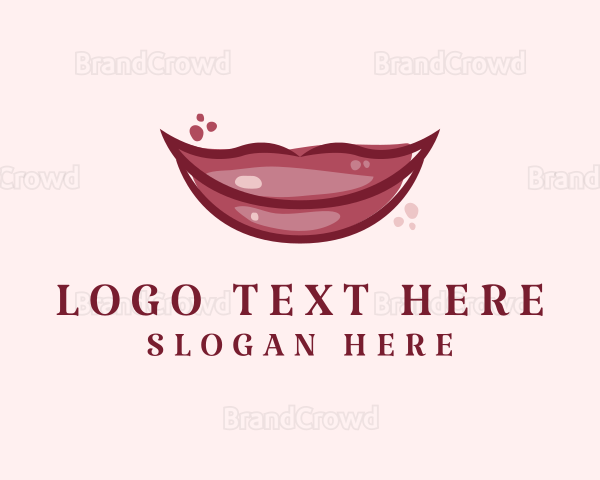 Maroon Lip Gloss Logo