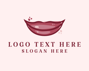 Makeup Artist - Maroon Lip Gloss logo design