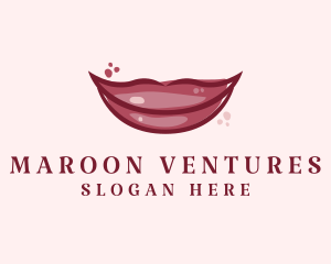 Maroon - Maroon Lip Gloss logo design