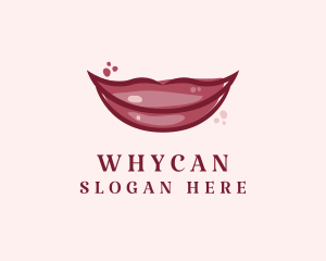 Lip Filler - Maroon Lip Gloss logo design