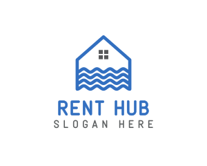 Wave House Real Estate logo design