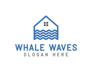 Wave House Real Estate logo design