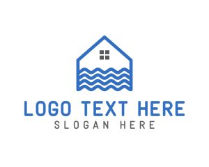 Ocean - Wave House Real Estate logo design