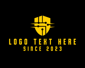 Web Developer - Technology Security Shield logo design