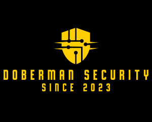 Technology Security Shield logo design