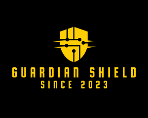 Technology Security Shield logo design