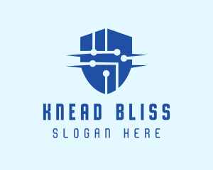 Technology Security Shield logo design