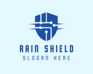 Technology Security Shield logo design