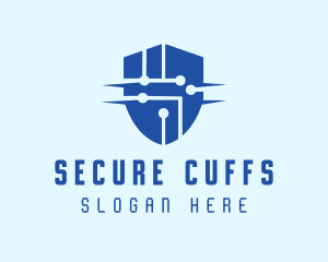 Technology Security Shield logo design