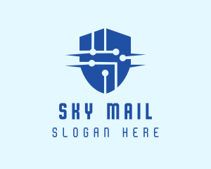 Technology Security Shield logo design