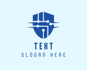 Technology Security Shield logo design