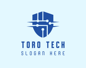 Technology Security Shield logo design