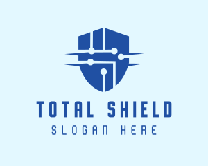 Technology Security Shield logo design